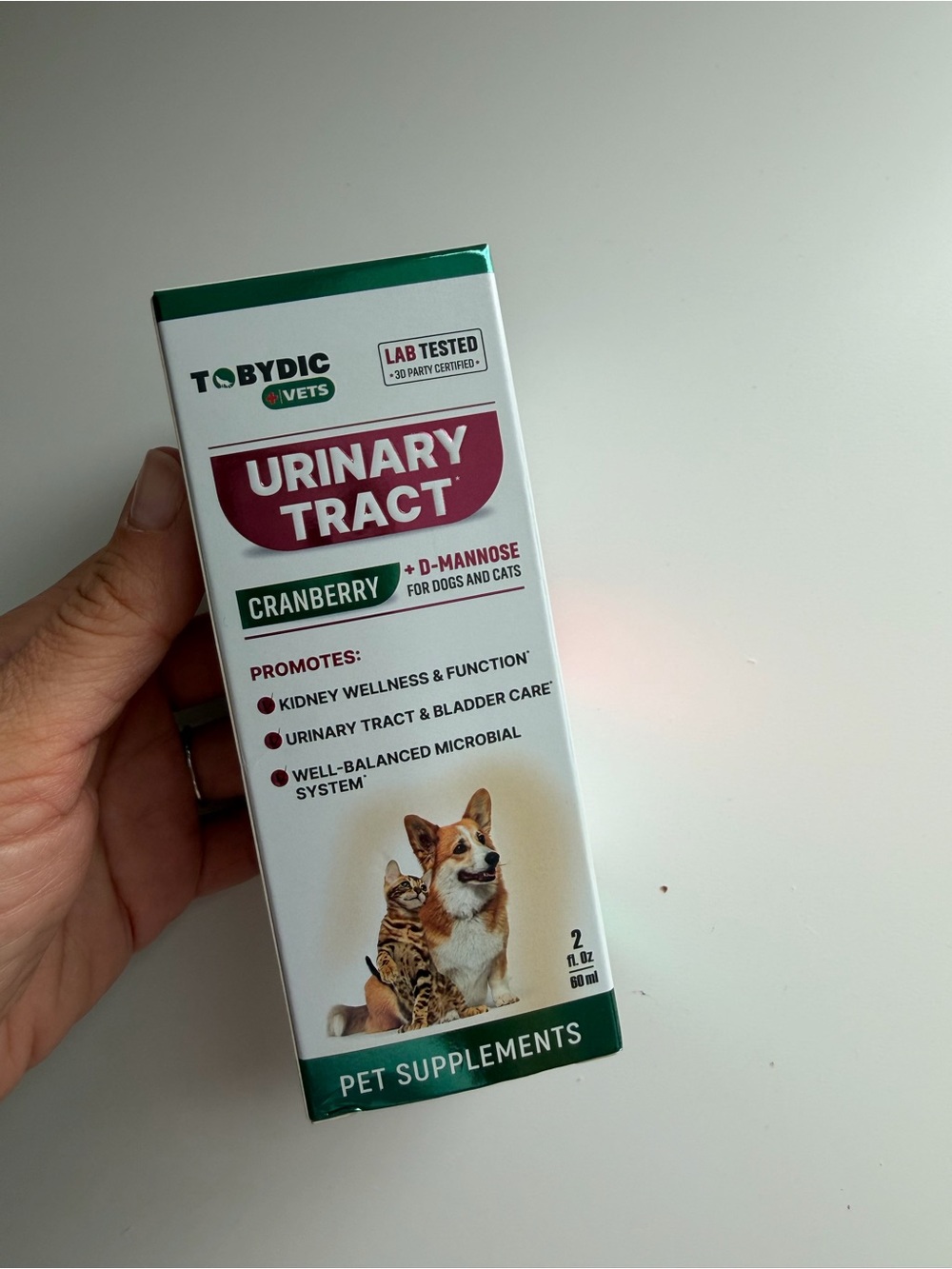 Tobydic Urinary Tract Cranberry Pet Supplement - White & Green